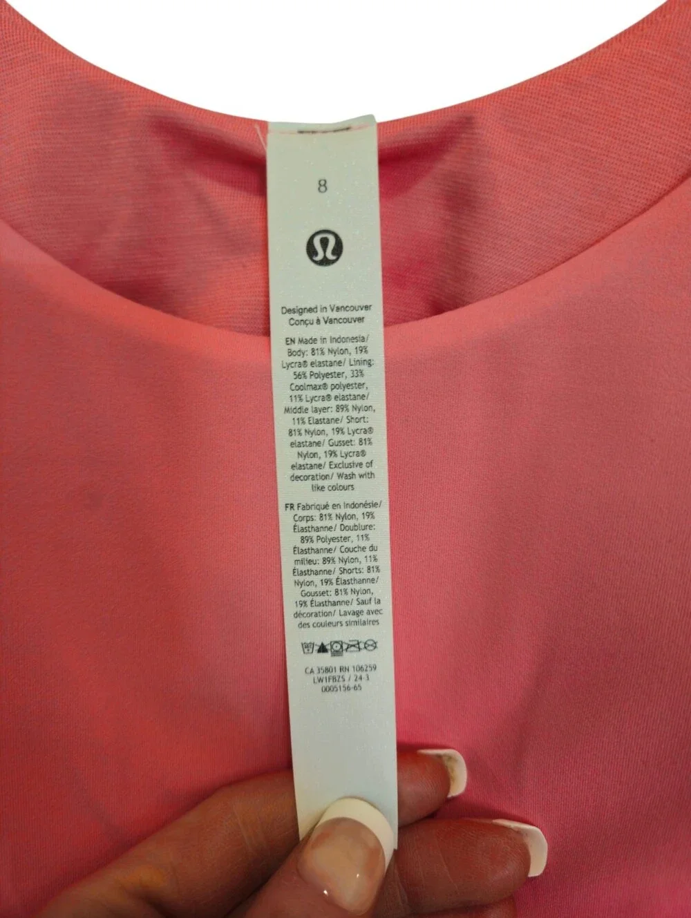 Lululemon Align Short Sleeve Dress Sonic Pink Built In Shorts Size 8 NWT - Picture 4 of 9